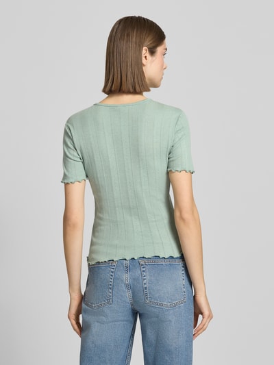 ONLY Slim Fit T-Shirt aus Baumwoll-Mix Modell 'TENNA' Schilf 5