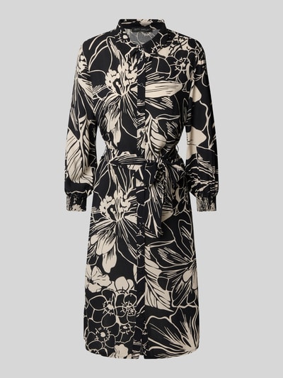 Betty Barclay Knielanges Blusenkleid aus Viskose mit Umlegekragen Black 2