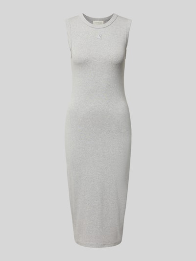 Calvin Klein Jeans Midi-jurk met logobadge Lichtgrijs gemêleerd - 2