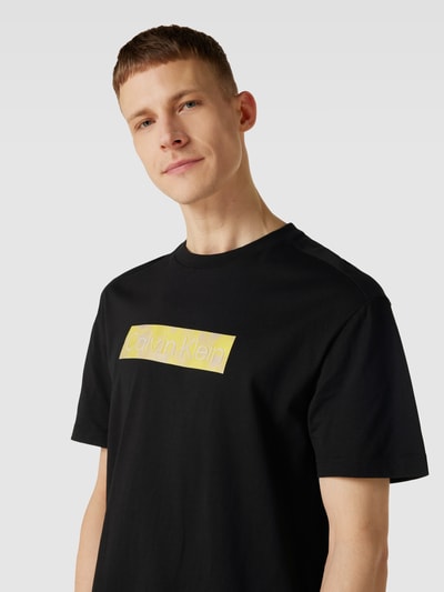 CK Calvin Klein T-Shirt aus reiner Baumwolle mit Label-Print Black 3