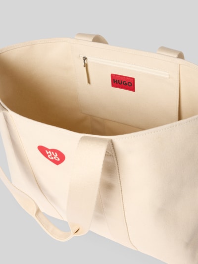 HUGO Strandtasche aus reiner Baumwolle Modell 'Becky CH' Offwhite 5