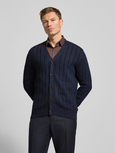 Fynch-Hatton Strickjacke mit Knopfleiste Marine 4