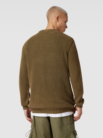 Alpha Industries Strickpullover mit Strukturmuster Oliv 5