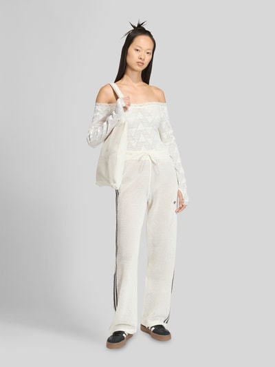 adidas Originals Regular Fit Trainingshose in Strickoptik Modell 'FIREBIRD' Offwhite 1