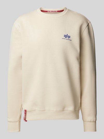 Alpha Industries Sweatshirt mit Label-Print Offwhite 1