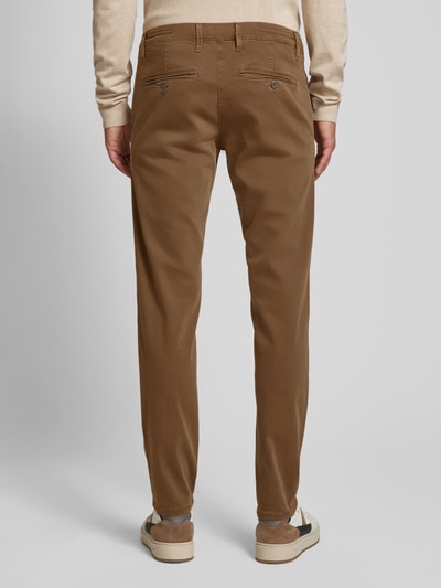 MAC Regular fit chino met steekzakken opzij, model 'Lennox' Middenbruin - 5