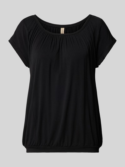 Soyaconcept T-Shirt mit gelegten Falten Modell 'Marica' Black 2