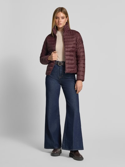 Marc O'Polo regular fit gewatteerd jack met opstaande kraag Bordeaux - 1