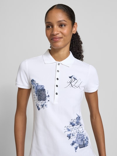 Lauren Ralph Lauren Poloshirt met korte knoopsluiting, model 'KIEWICK' Wit - 3