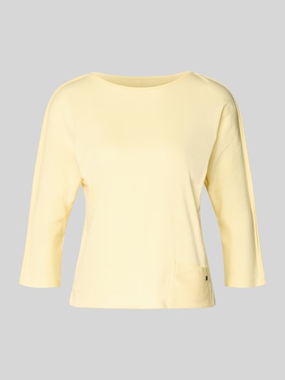 Marc Cain T-shirt met boothals en 3/4-mouwen Lichtgeel - 2