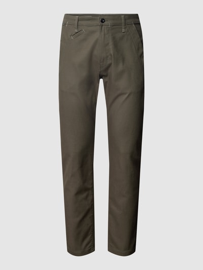 G-Star Raw Chino met labelstitching, model 'Bronson 2.0' Olijfgroen - 2