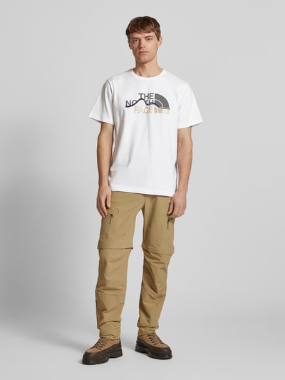 The North Face T-shirt met labelprint, model 'MOUNTAIN LINE' Wit - 1