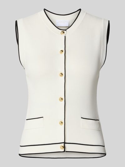 Jake*s Collection Strickjacke mit Knopfleiste Offwhite 2