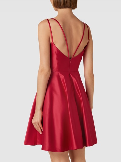 Jake*s Cocktail Cocktailkleid mit V-Ausschnitt Dunkelrot Melange 5