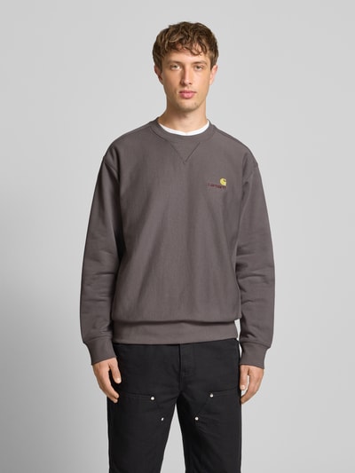 Carhartt Work In Progress Sweatshirt mit Rundhalsausschnitt Dunkelgrau 4