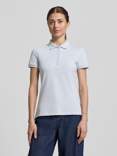 Christian Berg Woman Slim Fit Poloshirt mit Knopfleiste Hellblau 4