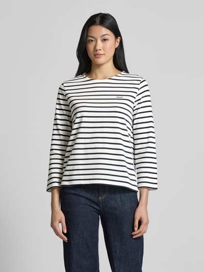 Gant Longsleeve mit Label-Stitching Offwhite 4