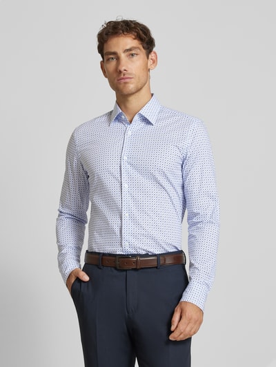 BOSS Slim fit zakelijk overhemd met kentkraag, model 'Hank' Bleu - 4