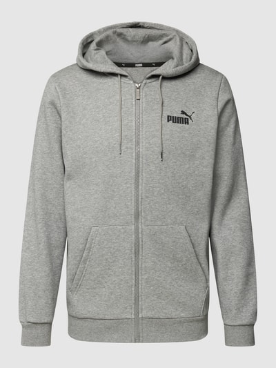 PUMA PERFORMANCE Sweatjacke mit Label-Print Modell 'Small Logo' Silber 2