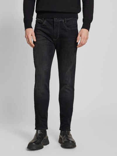 MAC Slim Fit Jeans im 5-Pocket-Design Modell 'Arne' Mittelgrau 4