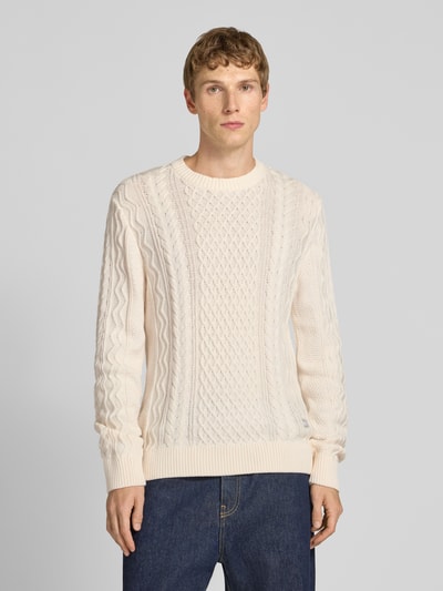 Tommy Jeans Regular fit gebreide pullover van zuiver katoen Offwhite - 4