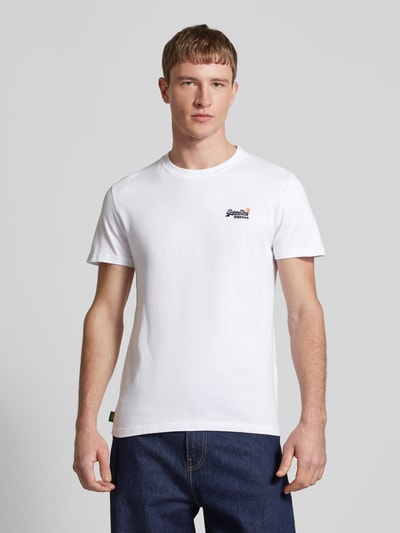 Superdry T-Shirt mit Label-Stitching Weiss 4