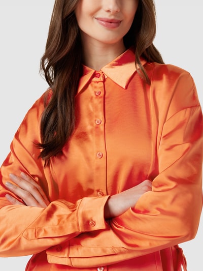 HUGO Minikleid mit Knopfleiste Modell 'Keleste' Orange 3