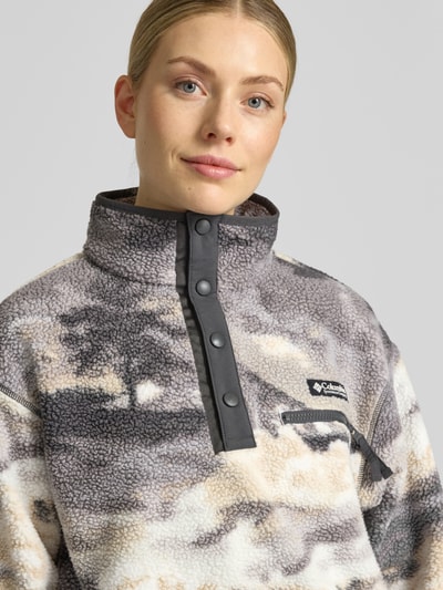Columbia Fleeceshirt mit Stehkragen und Label-Patch Modell 'Helvetia II' Black 3