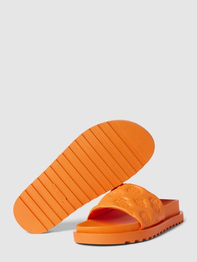 Guess Slides mit Label-Print Modell 'FABETZA' Orange 3