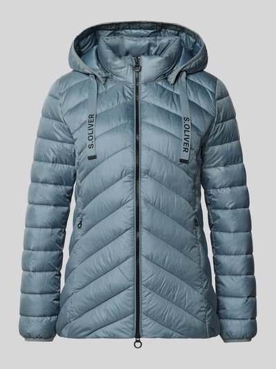 s.Oliver RED LABEL Kurtka pikowana o kroju shaped fit z nadrukiem z logo Petrol 2