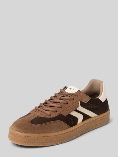 Produktfoto, Low Top Sneaker aus Leder-Mix von Tamaris in mehrfarbigem Design mit Logo-Patch, Stickerei, Label Print und profilierter Sohle