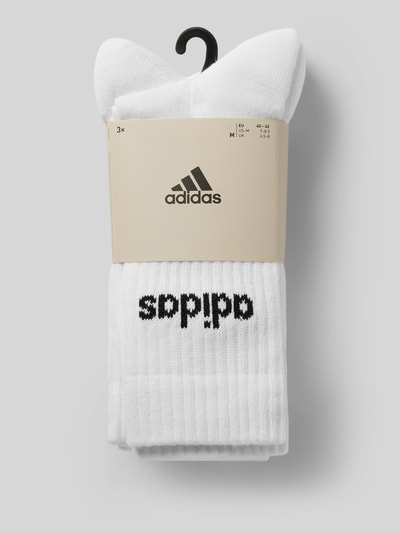 adidas Sportswear Skarpety z haftem z logo w zestawie 3 szt. Biały 3