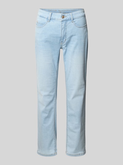 Produktfoto, Cropped Jeans mit Eingrifftaschen Modell 'Dream' von MAC, mieszanka bawełny i elastanu, krój krótki, niebieski, szerokość w rozmiarze 36/27: 41 cm, długość wewnętrzna nogawki w rozmiarze 36/27: 70 cm