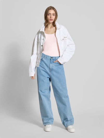 Gina Tricot Longsleeve mit Rundhalsausschnitt Modell 'Soft touch' Rosa 1