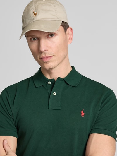 Polo Ralph Lauren Poloshirt mit Label-Stitching Dunkelgruen 3