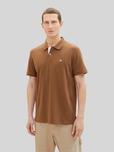Tom Tailor Regular Fit Poloshirt aus Baumwoll-Viskose-Mix Khaki 4