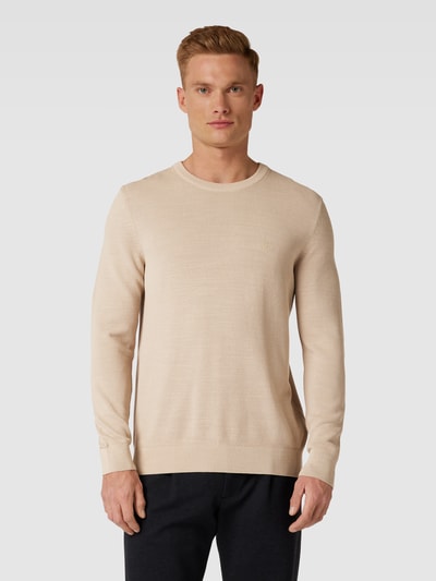 Marc O'Polo Strickpullover mit Label-Stitching Sand 4