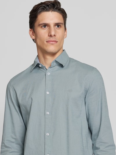 Tom Tailor Regular Fit Freizeithemd aus Chambray Mint 3