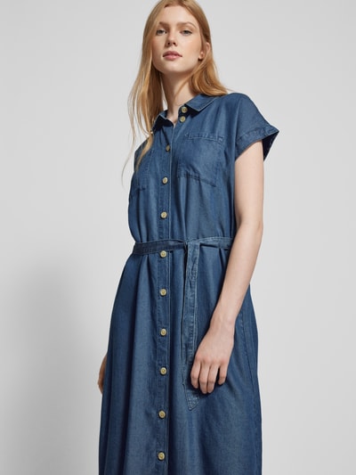 Only Sukienka jeansowa z nakładanymi kieszeniami na piersi model ‘PEMA HANNOVER’ Ciemnoniebieski 3