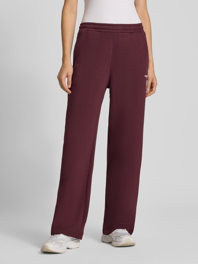 JJXX wide fit sweatpants van katoenmix model 'Studio' Bordeaux - 4