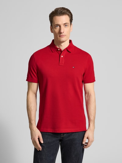 Tommy Hilfiger Koszulka polo o kroju regular fit z mieszanki bawełny Czerwony 4