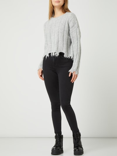 Review High waist skinny fit jeans met stretch  Zwart - 1