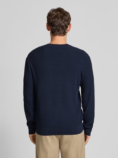 CK Calvin Klein Relaxed Fit Pullover in Strick-Optik Modell 'Texture' Marine 5