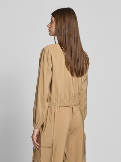 Zero Jacke mit Pattentaschen und Reißverschluss Beige 5
