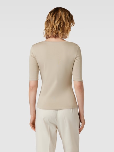 Christian Berg Woman T-shirt met geribde ronde hals Taupe - 5