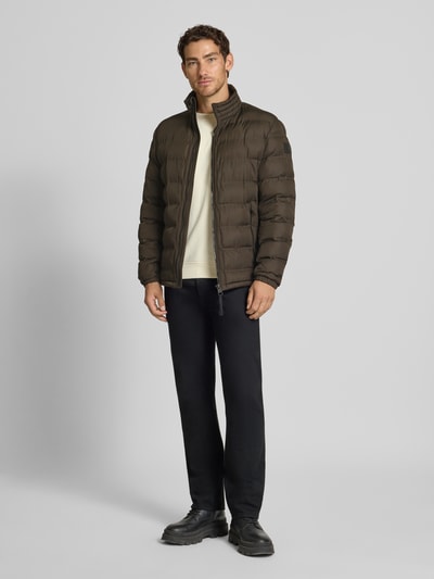 Strellson Regular Fit Steppjacke mit Stehkragen Modell 'MODENA FUSED' Oliv 1