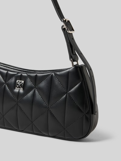 CK Calvin Klein Schoudertas met logodetail, model 'Quilted' Zwart - 3