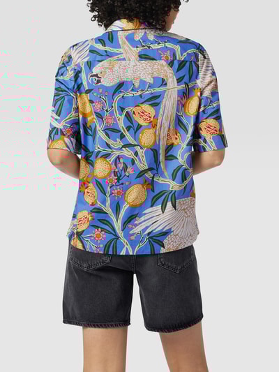 Christian Berg Woman Bluse mit Allover-Muster Royalblau 5