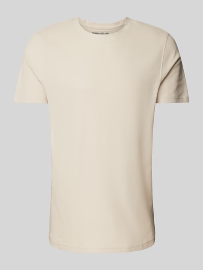 MCNEAL T-shirt met geribde ronde hals Beige - 2