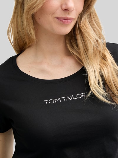Tom Tailor Regular Fit T-Shirt mit Label-Schriftzug Black 3